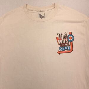 The Who Band Crew Neck Short Sleeve Graphic T Shirt Mens Size Large L Tan